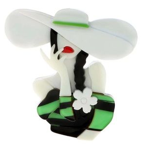 White Hat Brooch